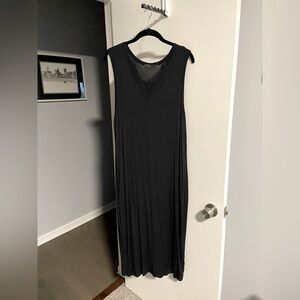 PrAna Foundation Midi Dress, Black, Size Large